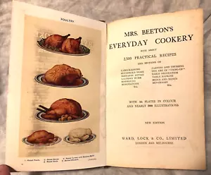 Mrs Beeton's Everyday Cookery - Ward Lock - 1930s - 16 coloured plates - Bild 1 von 14
