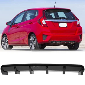 Difusor de parachoques trasero divisor de labios aletas de tiburón negro brillante para Honda Fit 2006-2020 - Imagen 1 de 15