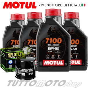 Tagliando TRIUMPH Bonneville 800 2001-2004 / Kit Olio Motul 7100 + Filtro - Foto 1 di 5