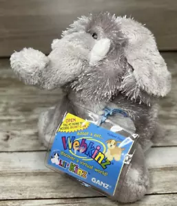 ๐ New Old Stock Webkinz Elephant - Lil'Kinz Ganz Brand 5" Tall Retired HS007 - Picture 1 of 10