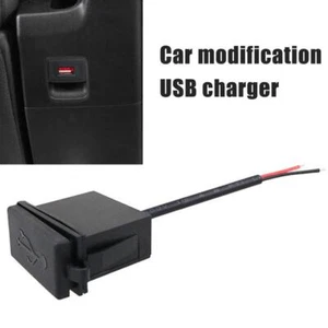 12/24V Single USB Car Charger Socket 5V 2.4A Power Adapter Square Shapes` - Picture 1 of 9