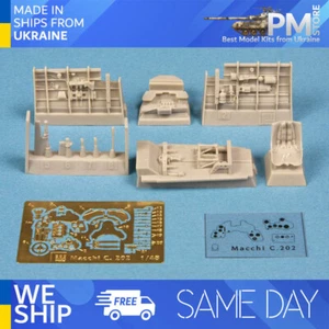 SBS 48017 1/48 Macchi C 202 Folgore cockpit set for Hasegawa kit Resin model kit - Picture 1 of 3