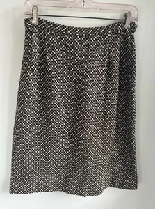 Vintage Leyton Classic Plaid Wool Skirt Side Zip 1960’s 1970’s Secretary Mod - Picture 1 of 14