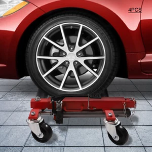 Set of 4 HYDRAULIC Positioning Car Wheel Dolly Jack Lift Moving Vehicle 1500lbs - Picture 1 of 17