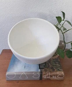 Bugambilia Coated Aluminum White Bowl Angled Succulent Mod Cactus Planter  - Picture 1 of 8