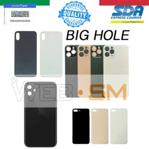 COVER RETRO BATTERIA SCOCCA VETRO IPHONE 8 8 PLUS X XS XS MAX 11 11 PRO XR 12 13 - Imagen 1 de 1