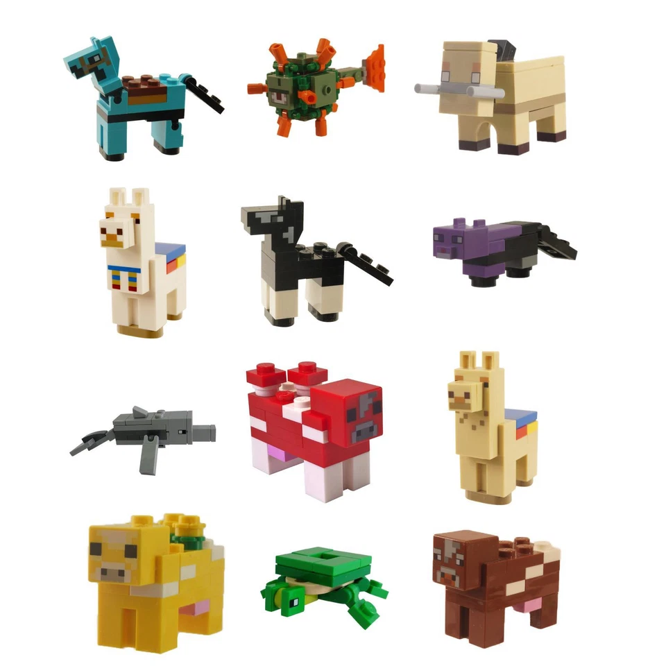 Animaux LEGO Minecraft - Chat, Cochon, Renard, Araignée, Loup - CHOISISSEZ