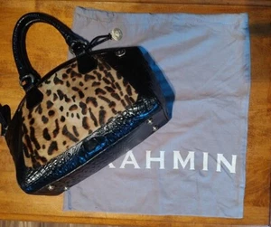 Brahmin Calf Hair Croc Embossed Leather Purse Handbag Dustbag - Picture 1 of 10