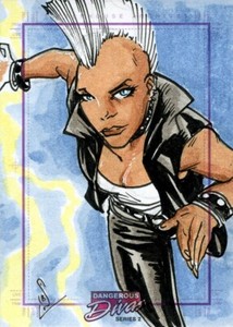 2014 Rittenhouse Dangerous Divas 2 Sketch Card - JASON SOBOL - STORM