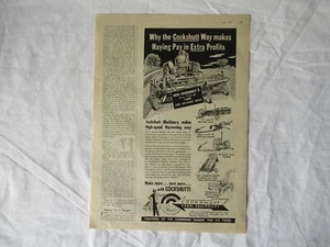 1951 Cockshuttle Rechenmäher DRUCK AD 14x7" - Bild 1 von 1