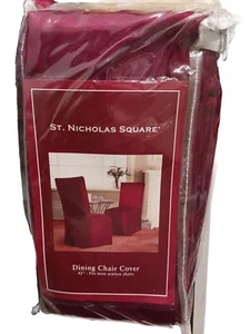 Quadratischer Esszimmerstuhlbezug St. Nicholas tiefrot 42 Zoll passt den meisten armlosen Stühlen - Bild 1 von 1