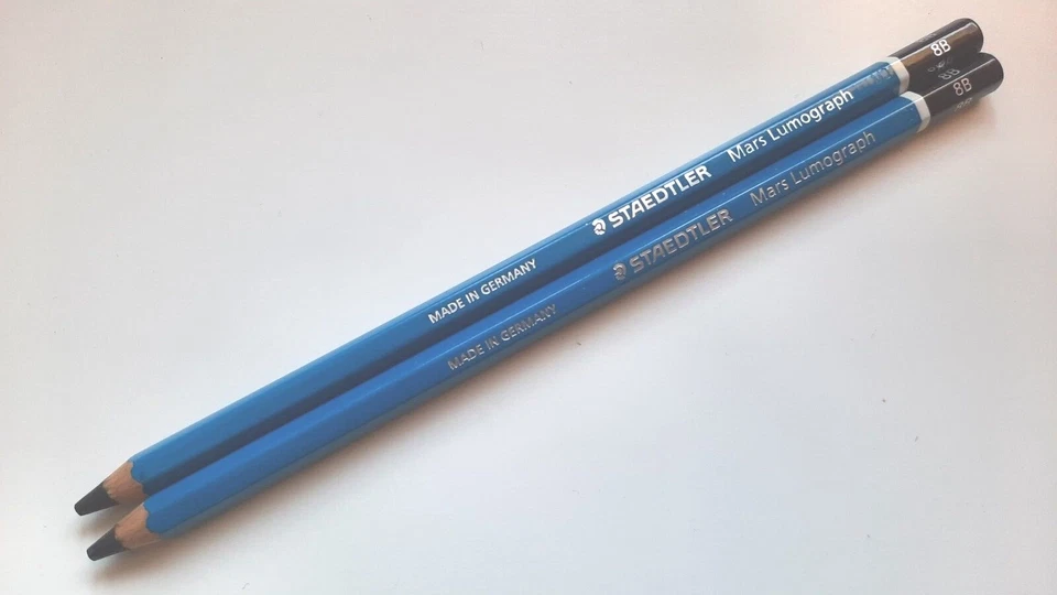 Staedtler Mars Lumograph Art Design Drawing Pencil, 8B Lead, 2 x Pencil school - Image 1 of 1