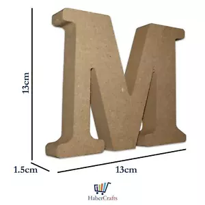 MDF Letters Wooden Letters for Crafts (Large 13cm High x 2cm Deep) Free Standing - Picture 1 of 34