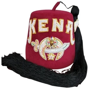Kena Shriner Fez Deluxe VIP Officer Model Double Jeweled Size 7 1/4 D. Turin Co - Picture 1 of 6