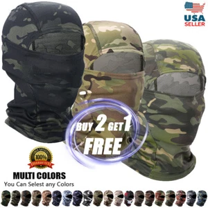 Balaclava Face Mask UV Protection Ski Sun Hood Tactical Camo Masks for Men Women - Picture 1 of 56