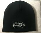 Coors Light Football Black Winter Hat Beanie Warm Knit Ski Cap Skull