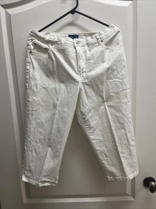 Kim Rogers Damen Caprihose Größe 12 weiß 98 % Baumwolle 2 % Elasthan - Bild 1 von 14