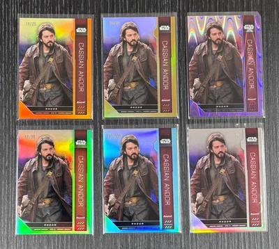 Topps Star Wars Finest Refractor Cassian Andor  Orange & Gold 50/50 Omega MINT - Image 1 of 2