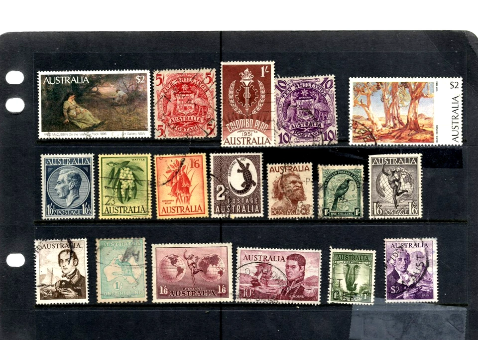 AUSTRALIA OLD HIGHER VALUES USED 1 PHOTO LOT 10V - Image 1 of 1