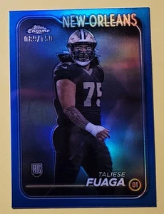 Taliese Fuaga RC 2024 Topps Cromo Calcio Blu Rifrattore /150 Rookie #296 - Foto 1 di 5