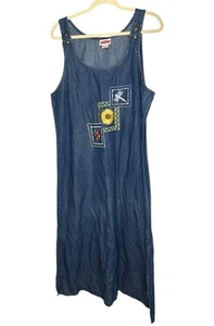 De Colección Vestido Denim Jersey Bordado Dragón Mosca Girasol Mariposa Maestro Modesto - Imagen 1 de 9