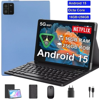 Tablet PC 2025 16 GB RAM 256 GB ROM Android 15 8000 mAh 2SIM LTE 5G WiFi 10 pulgadas HD - Imagen 1 de 4