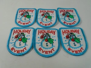 6 GIRL / BOY SCOUTS--HOLIDAY EVENT SNOWMAN PATCHES (NEW) - Picture 1 of 3