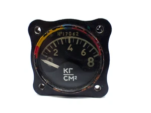 Manómetro de avión militar ruso MiG 21 material de corte - Imagen 1 de 3