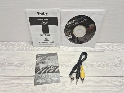 Vivitar DVR 892HD Camcorder Software Disc, Guide & Cables - Image 1 of 3