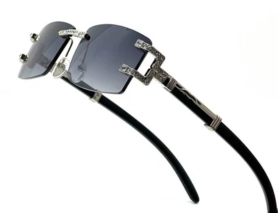 Gafas marrones hombres mujeres gafas de sol brazos de madera elegantes estilo cholo clásico rapero Foto 1 de 4