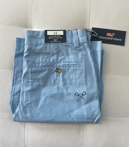 Vineyard Vines LACROSSE STICK EMBROIDERED Shorts Boys 16 Light Blue NWT - Picture 1 of 4