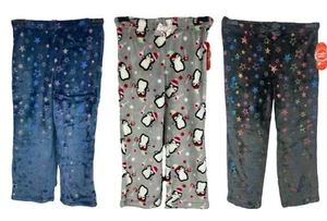Wonder Nation Girls Lot 3 Multi Color Fleece Lounging Sleep Pants Sz S 6/6X NEW - Picture 1 of 10