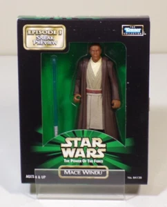 Vintage Star Wars POTF2 Mace Windu Kenner Episode 1 Preview Mail Away With Sleeve - Bild 1 von 5