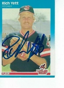 RICH YETT SIGNED 1987 FLEER #263 - CLEVELAND INDIANS - Picture 1 of 1