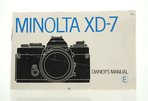 Minolta XD-7 Bedienungsanleitung | User manual - 36754