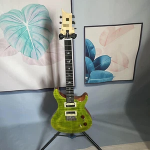 Factory Green Flame Maple Top PRS Electric Guitar HH Pickups Mahogany Body&Neck - Picture 1 of 8