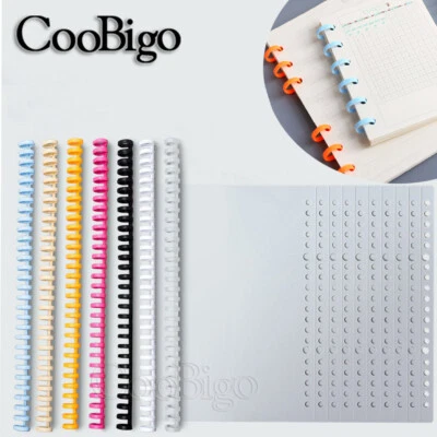 2PCS 30 Holes Loose-leaf Paper A4 Plastic Binding Clips Album Circle Ring DIY - Image 1 of 4