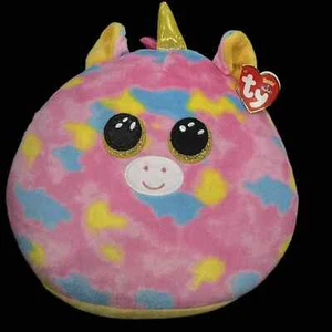 Peluche TY Squish-A-Boos - FANTASIA el Unicornio (10 pulgadas) NUEVO - Imagen 1 de 7