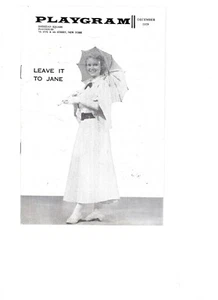 LEAVE IT TO JANE PLAYGRAM, DEZ. 1959, KATHLEEN MURRAY, GEORGE SEGAL - Bild 1 von 2