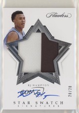 2020-21 Flawless Collegiate Star Swatch Signatures /20 RJ Hampton Rookie Auto RC