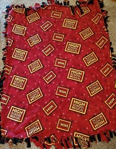 High School Musical HSM Fleece Tie Blanket Knotted 46"x 59" Homemade Handmade - Picture 1 of 7