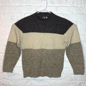 Suéter Vintage Victoria Dry Goods Hecho en EE. UU. Mezcla de Lana Gris Medio Marfil - Imagen 1 de 3