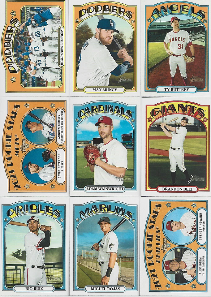 2021 TOPPS HERITAGE SINGLES & RC'S #1 THRU #250***YOU PICK*** - Image 1 of 1