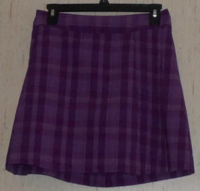 EXCELLENT WOMENS Callaway golf PLUM PURPLE PLAID SKORT  SIZE 4 - Image 1 of 3