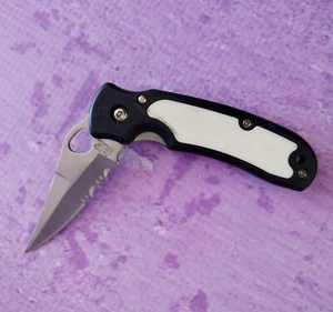 Flying Falcon Frost Cutlery Pocket Knife SS Serrated Blade White Handle Rostfrei - Picture 1 of 7