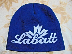 Labatt Canadian Beer Official USA Hockey  Beanie Blue White Acrylic One Size - Picture 1 of 4