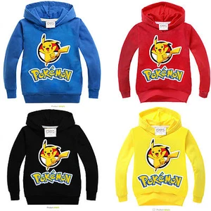 Hot Kids Long Sleeve Sweatshirt Casual Tops Clothes Boys Girls Hooded 100-160 - Picture 1 of 10