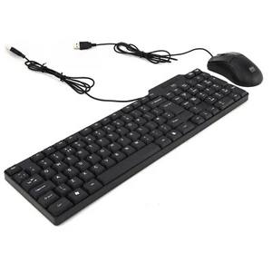 USB Maus & Tastatur Set Qwerty Layout & 3 Knöpfe für PC/Notebook Komplett Größe - Bild 1 von 6