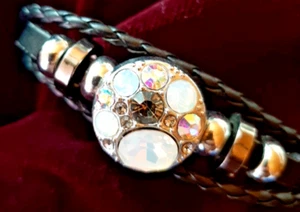 🔆♥️🔆Reich Geschmücktes Lederarmband  Mit vielen dekorativen Steinen🔆♥️🔆 - Bild 1 von 5