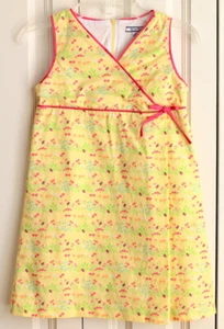 Vestido amarillo forrado Hartstrings para niñas talla 6X Garden Lady Bug Theme - Imagen 1 de 4
